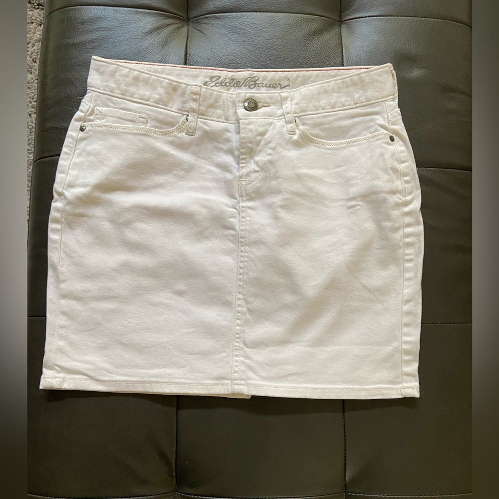 Eddie Bauer White denim skirt size P/ 0